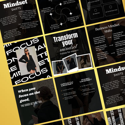 Mindset Coach Social Media Templates | Life Coach Templates