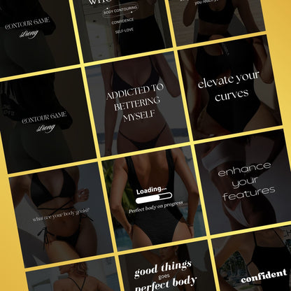 60 Body Sculpting Quotes Instagram Templates | RF Cavitation | Medspa Templates