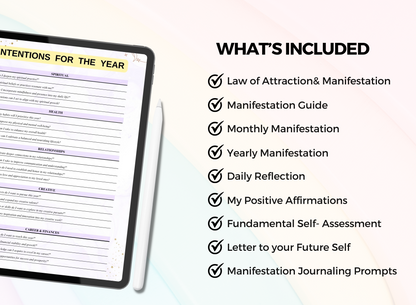 PLR Printables Manifestation Planner - Law of Attraction