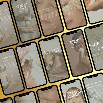 200 Skincare Social Media Templates | Esthetician Instagram Template