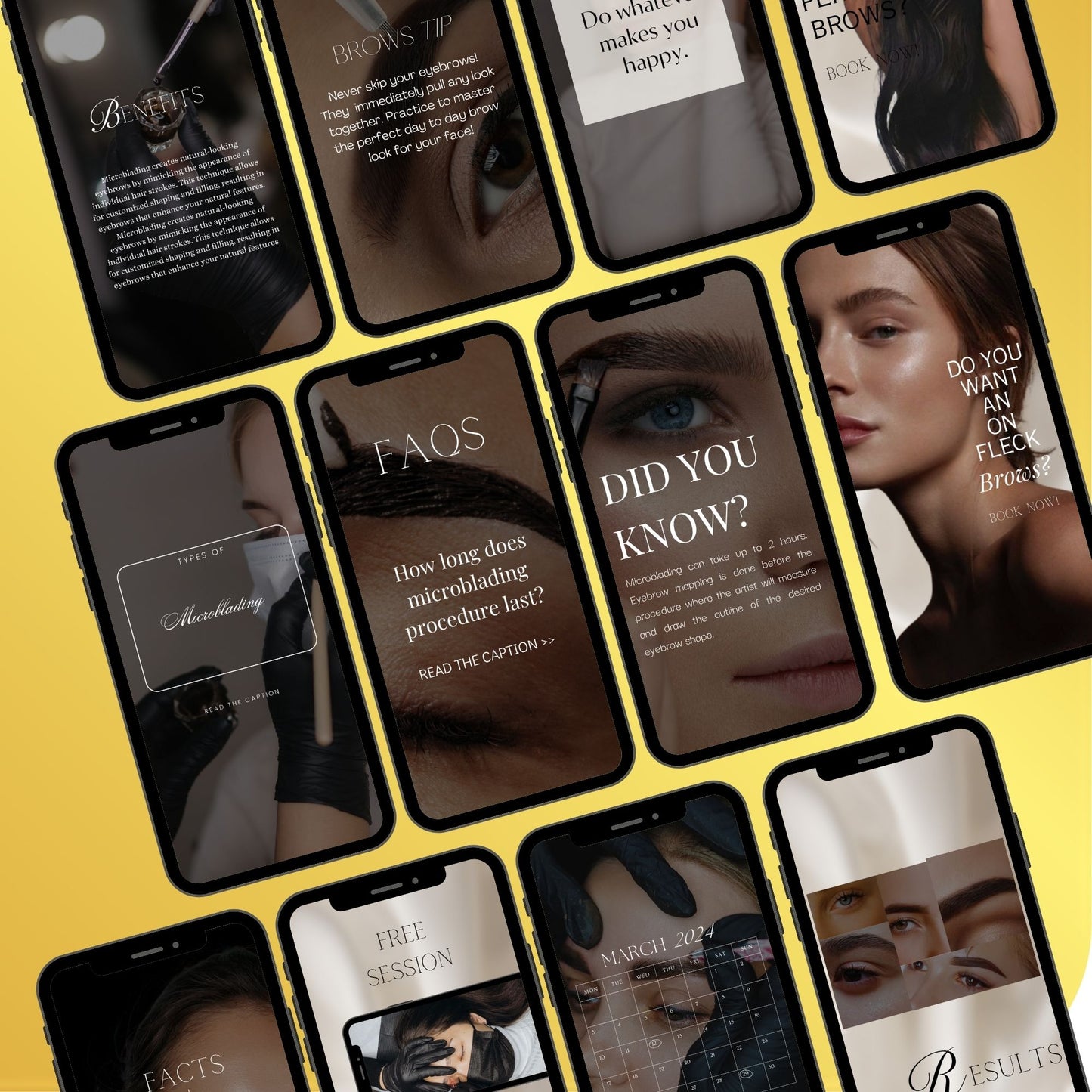 Microblading Social Media Template | PMU Instagram Template