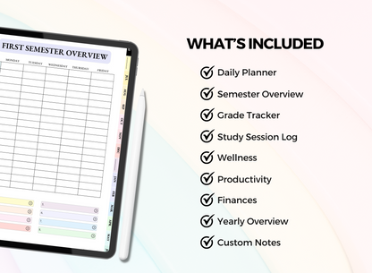 PLR PRINTABLES STUDENT PLANNER - Editable Canva 50 Pages