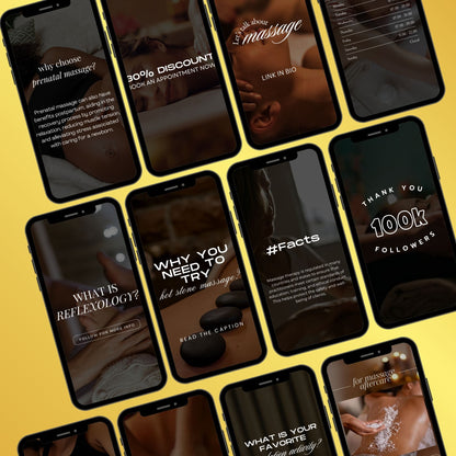 180 Massage Social Media Template | Massage Therapist Templates