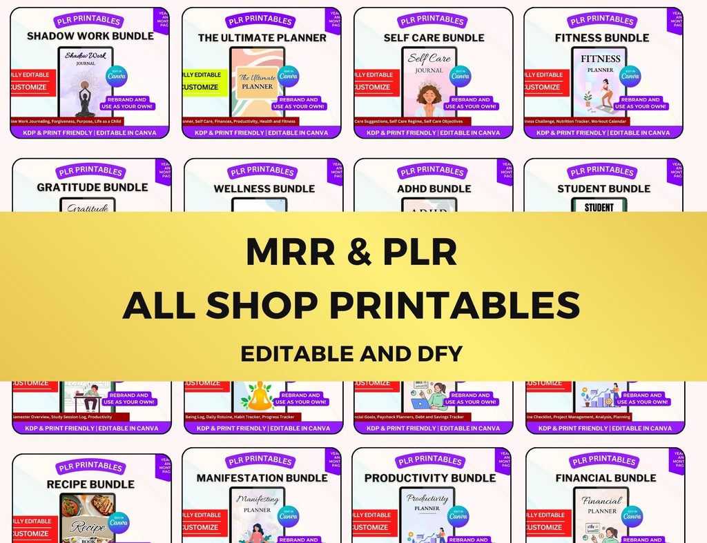 PLR Digital Planner Bundle, PLR Planners, Resell Planners – PLRDUCK.COM