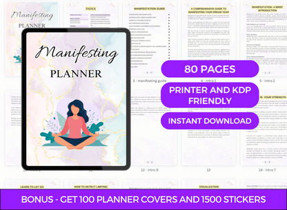 PLR Printables Manifestation Planner - Law of Attraction