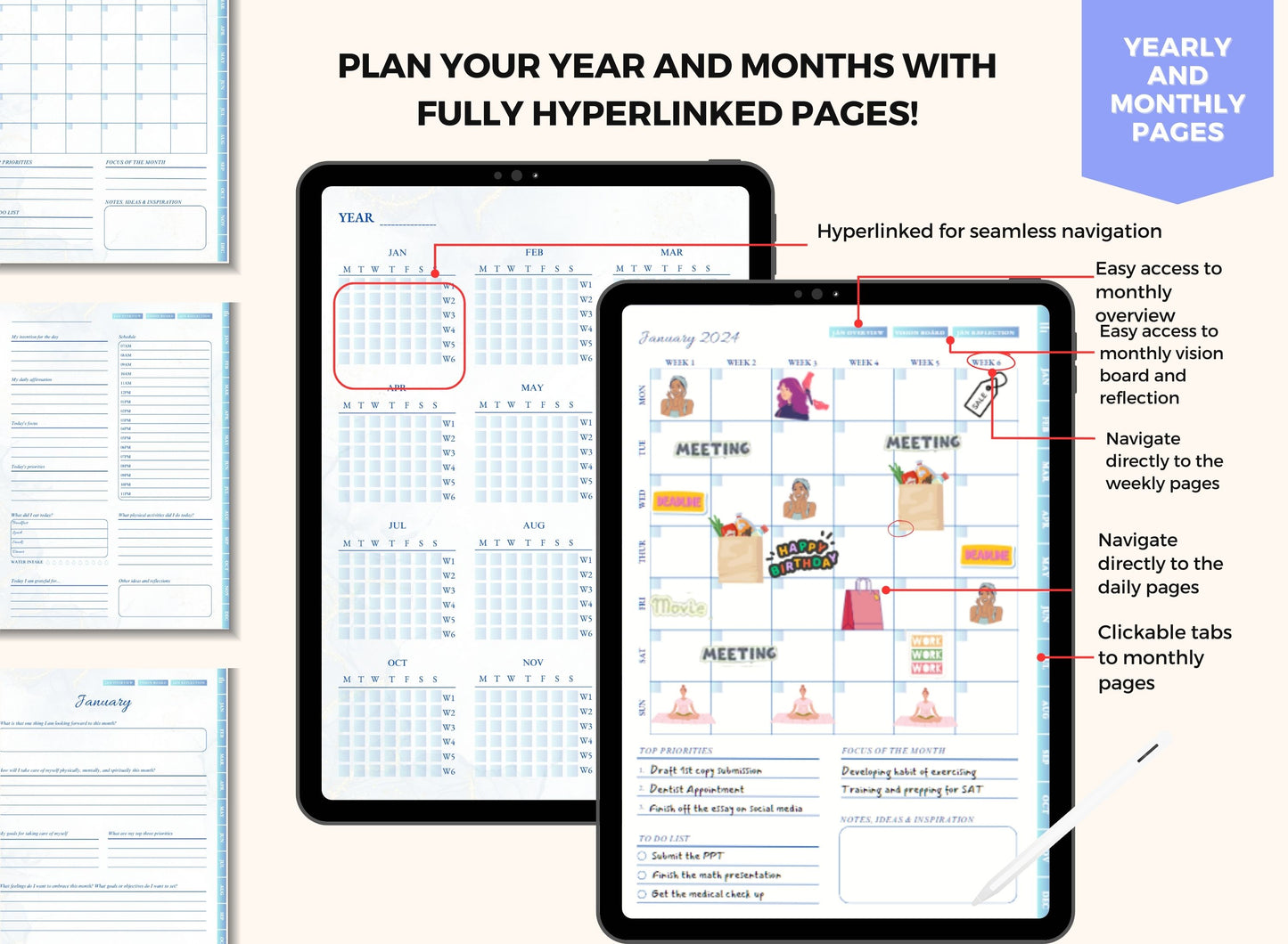  PLR Journal, PLR Hyperlinked Planner, PLR Hyperlinked, PLR Digital Products, PLR Digital Planners, Plr Digital Planner, PLR Daily Planner, Plr Canva