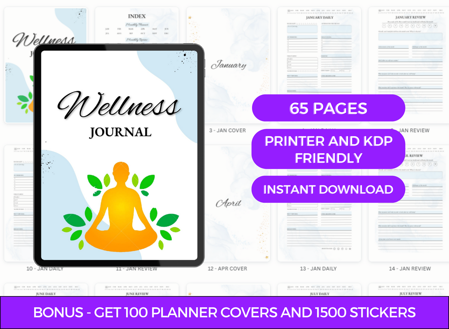 PLR Printable Wellness Journal