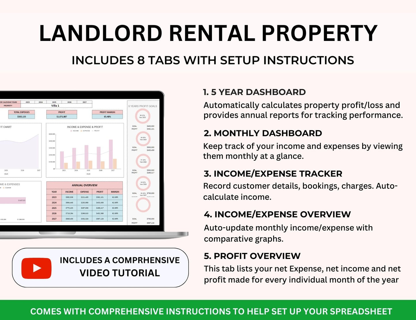 Real Estate Spreadsheet Bundle Master Resell Rights