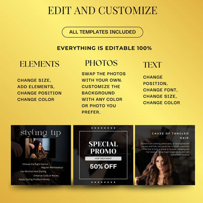 Hairstylist Templates | Hair Salon Posts