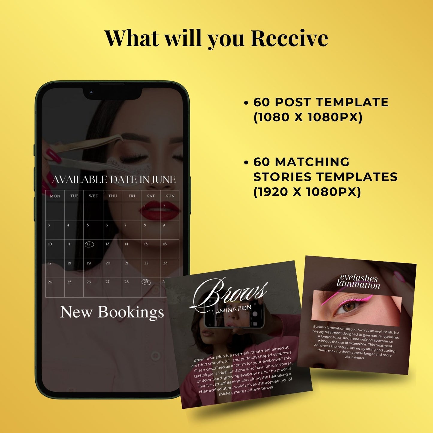 Lash Lift Templates | Lash Tech Social Media Post