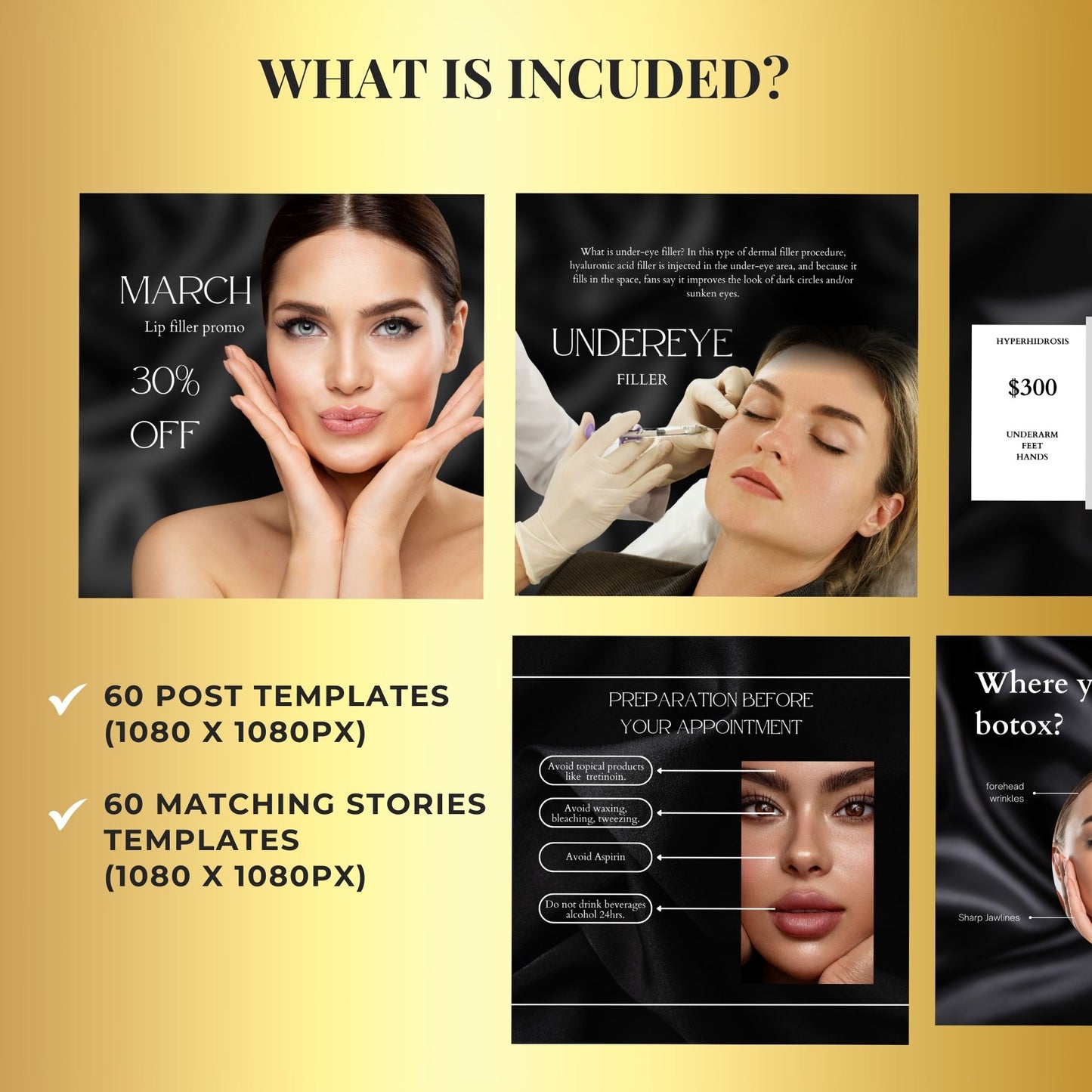 Premium Botox Lip Filler  Social Media Templates MRR