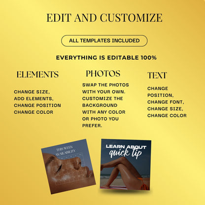 Luxury Spray Tan Templates | Spray Tan Social Media Templates