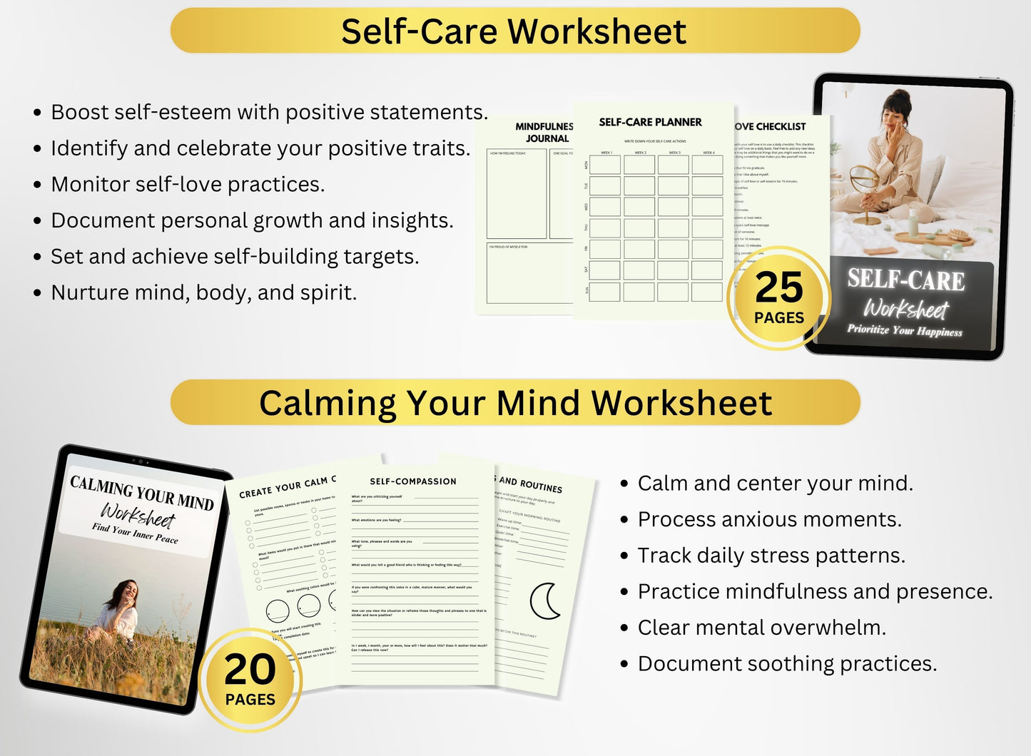 Therapy Workbooks, Mental Health Worksheets, Anxiety Workbook Self Help Printables