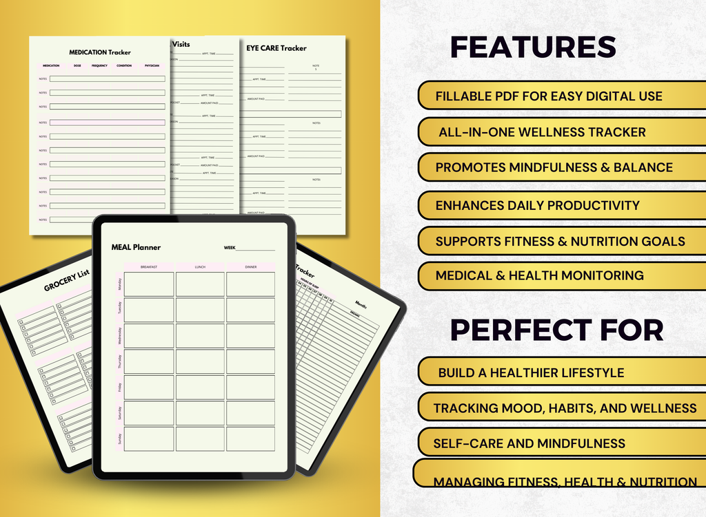 Mental Health Bundle Worksheet | Fillable PDF | Printable Planner ...