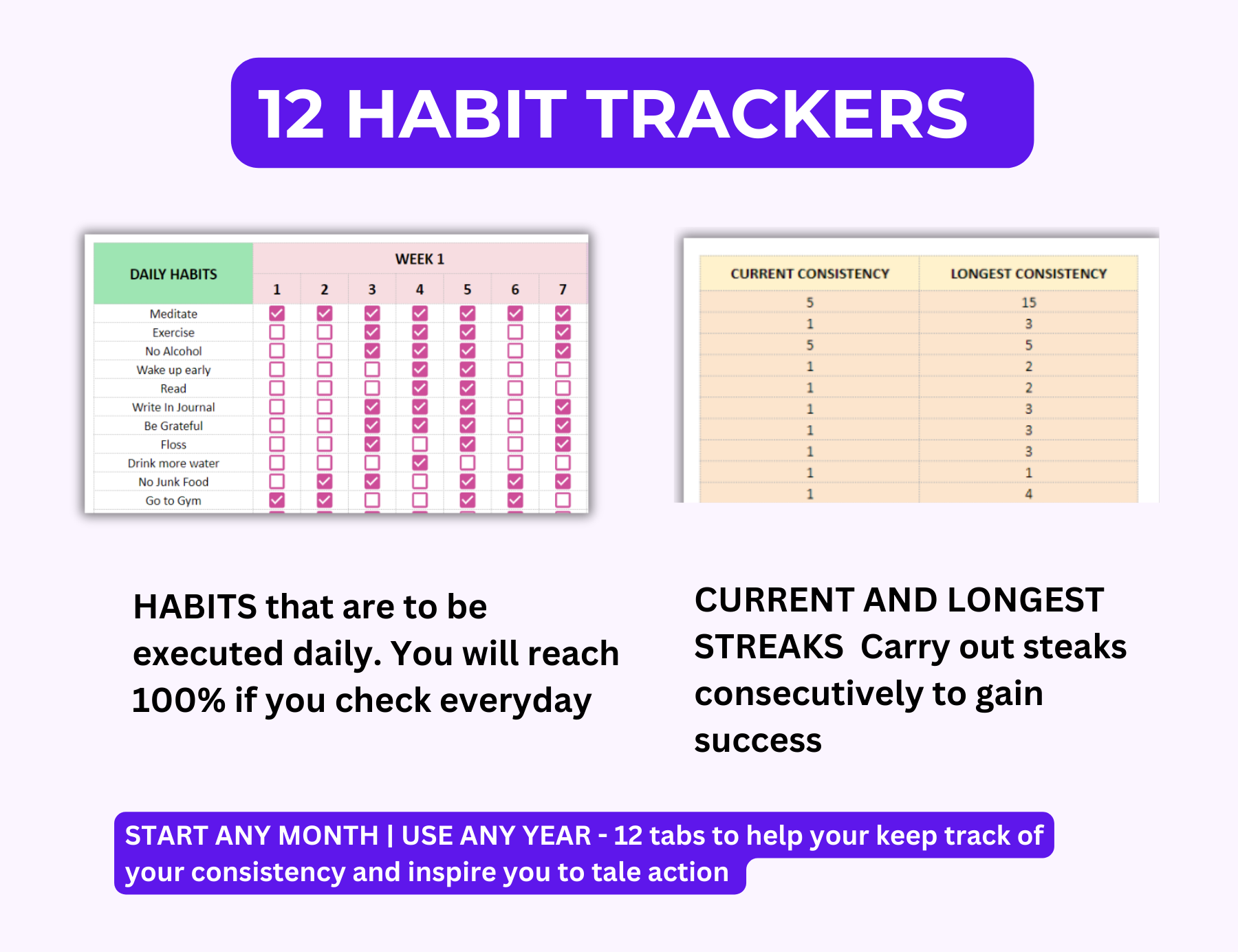 task tracker, spreadsheet template, resell spreadsheet, resell habit tracker, resell google sheet,