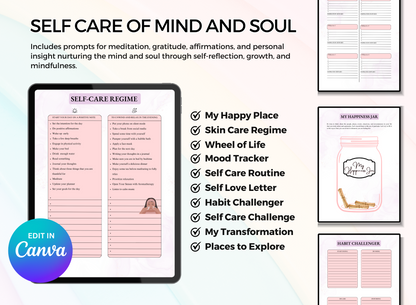 PLR Printable Self Care Planner