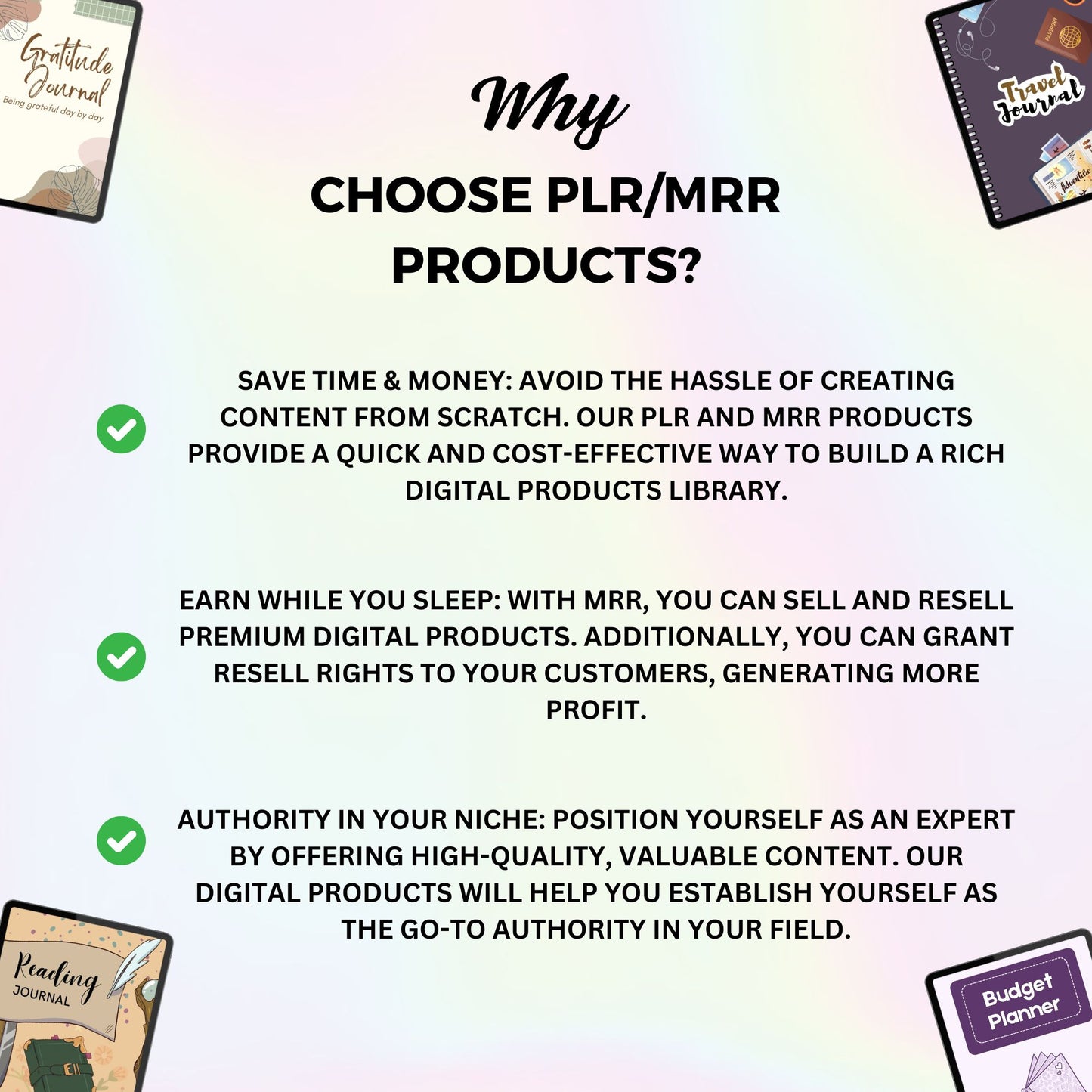 50+ MRR PLR Ebook Editable Planners Bundle