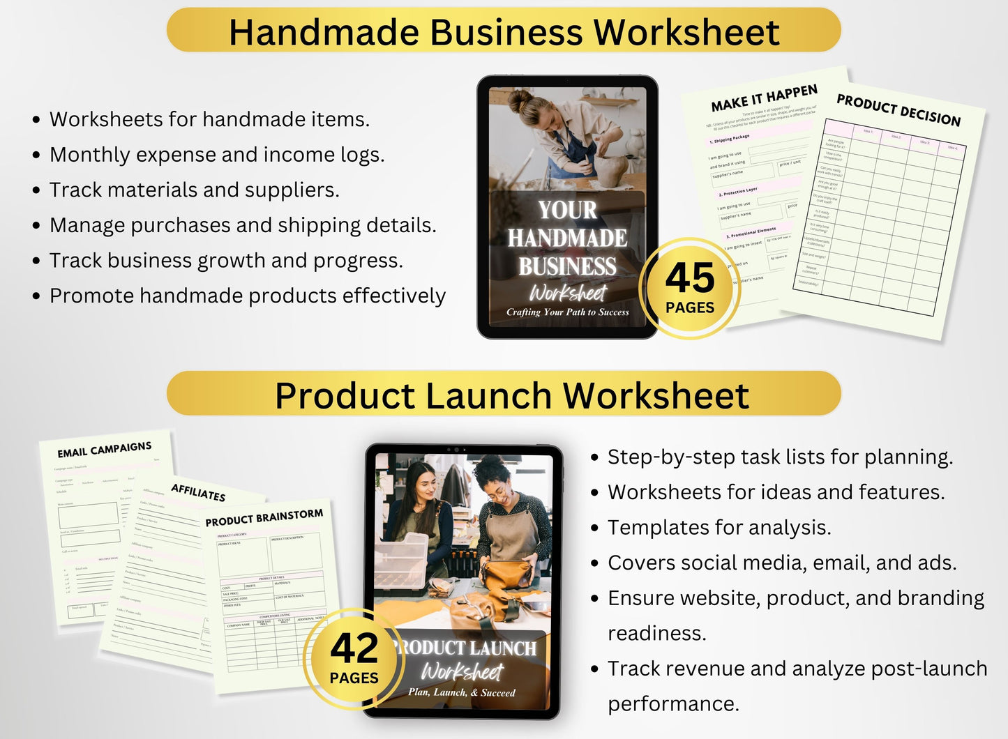 Etsy Seller Selling on Etsy Digital Product Launch Worksheet