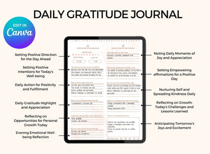 PLR Bundle, Mental Health PLR, Gratitude Journal Digital, GoodNotes Mental Health Journal, Editable Journal, Digital Gratitude Journal, Daily Gratitude Journal for iPad, Canva Templates, Canva Planner, Canva Journal, Canva Editable