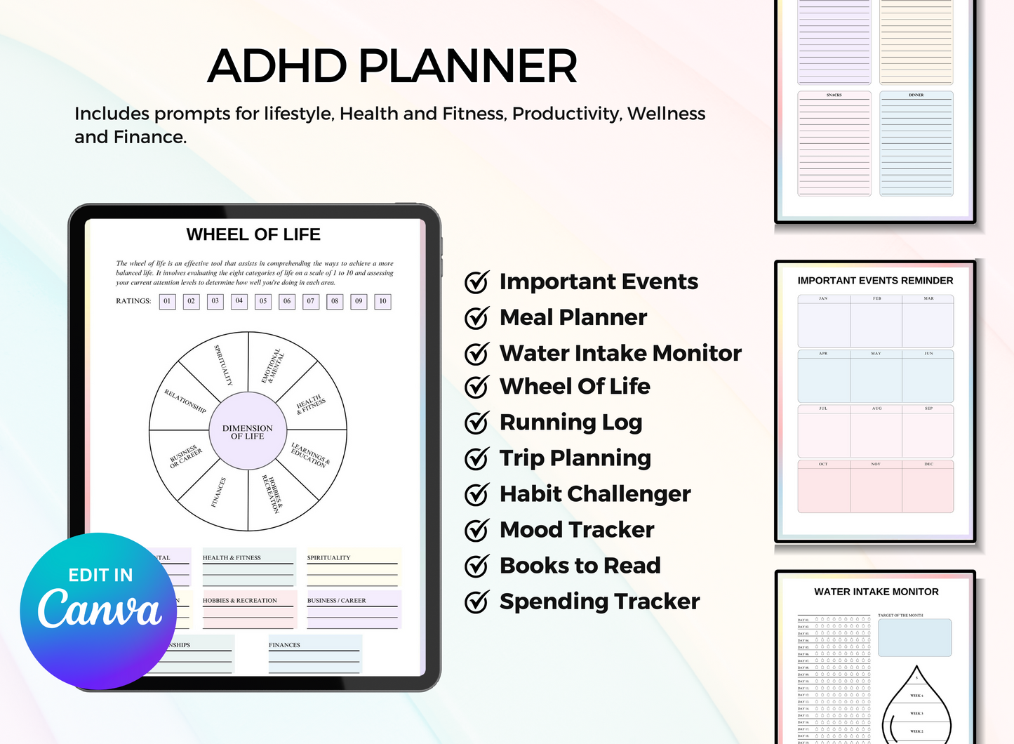 PLR Printable ADHD Planner