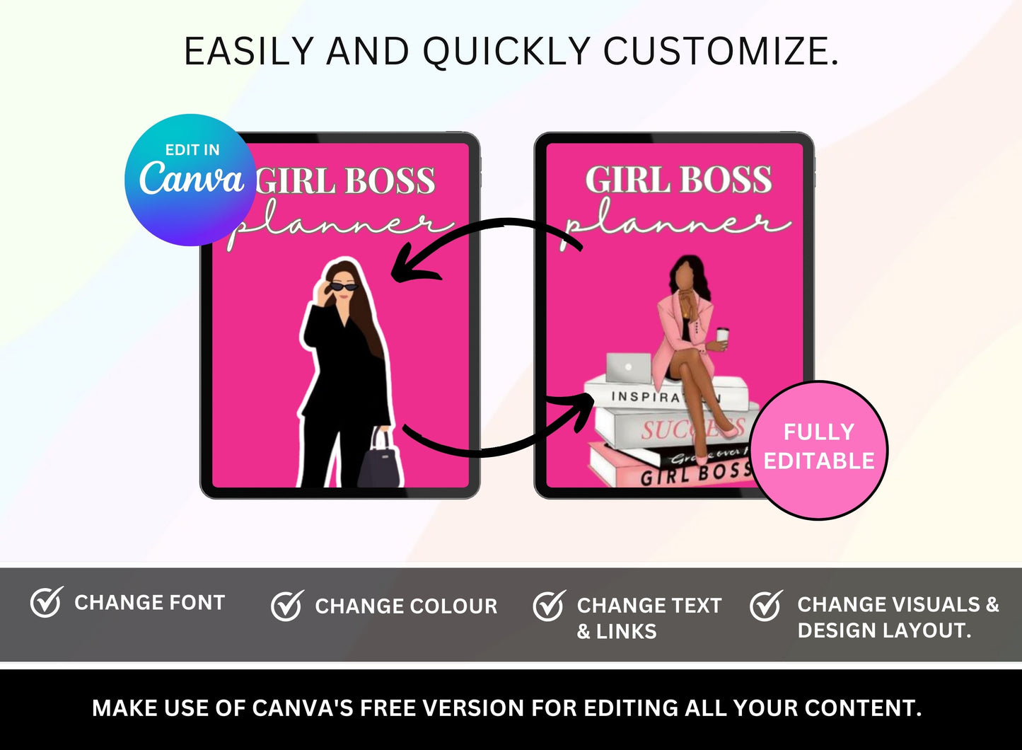 PLR Girl Boss Planner | PLR Digital Planner