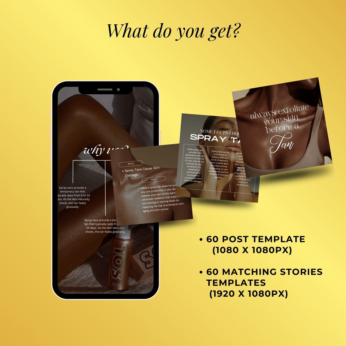 Luxury Spray Tan Templates | Spray Tan Social Media Templates