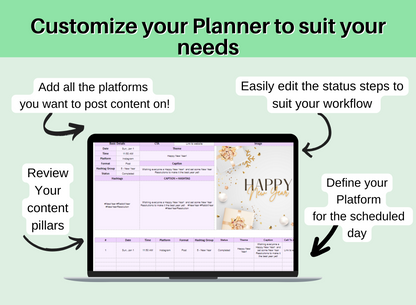 PLR Spreadsheet , PLR digital products, PLR Products, PLR Bundle Social Media Calendar Google Sheets, Social Media Planner, Content Planner, Content Calendar Template