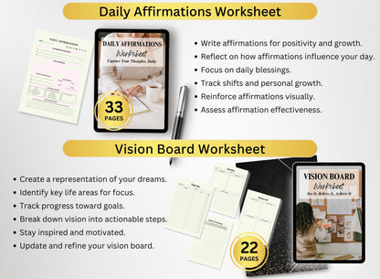 Personal Development Workbook & Planner Bundle, Coach Worksheets