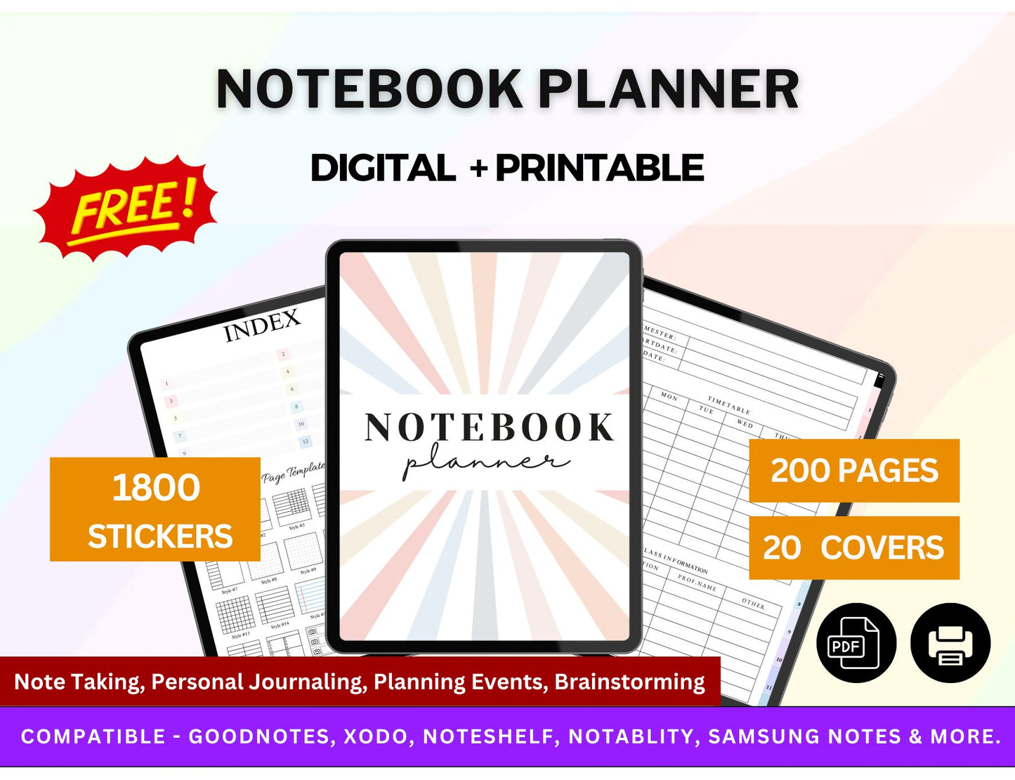 PLR Printable Planner - 106 Planner Templates