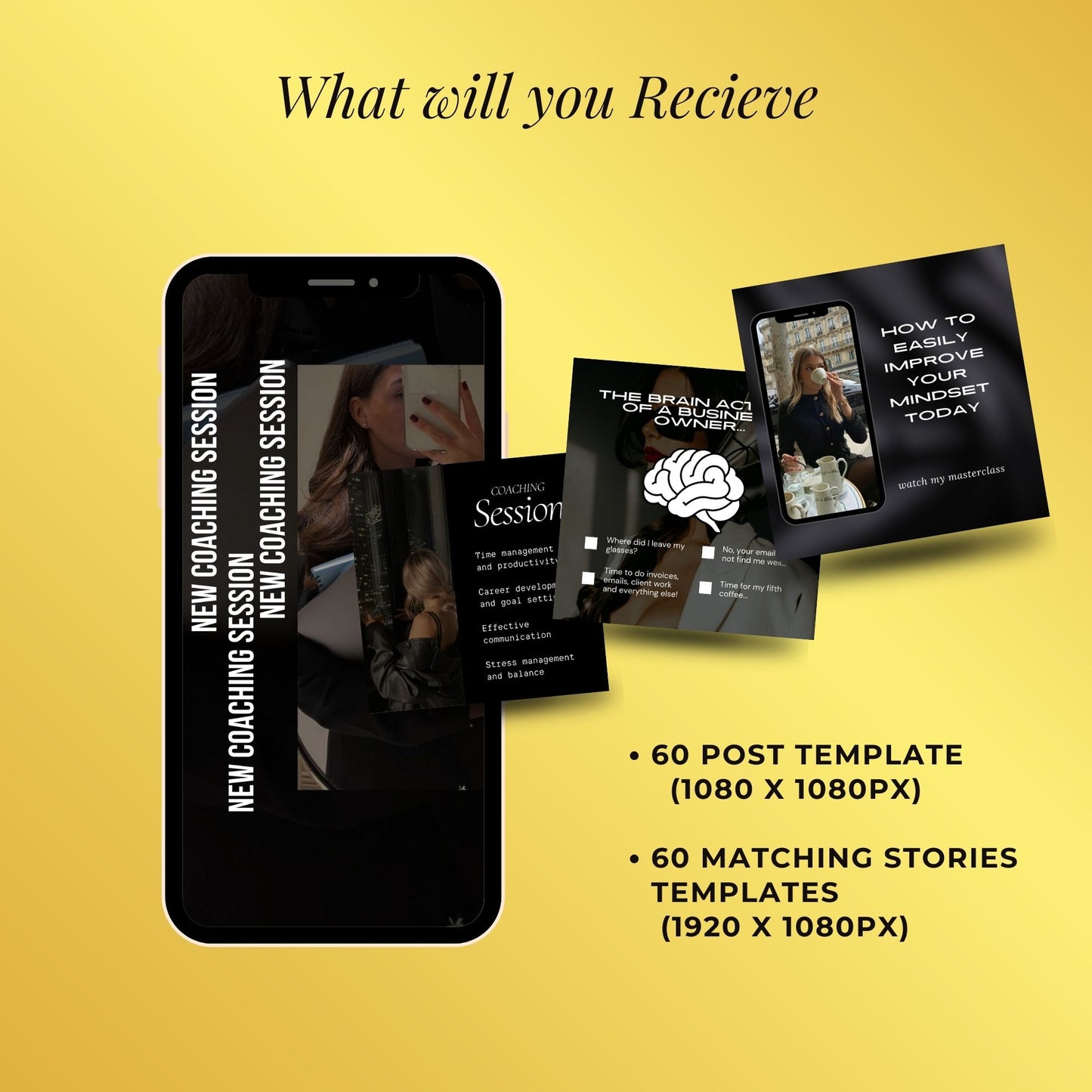 Mindset Coach Social Media Templates | Life Coach Templates