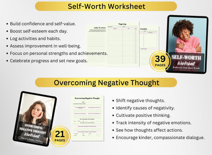 Personal Development Workbook & Planner Bundle, Coach Worksheets