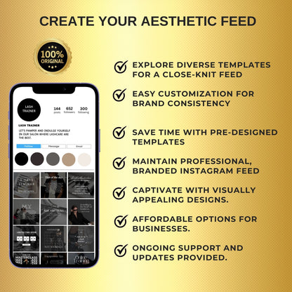 Lash Tech Trainer Templates | Lash Tech Social Media Posts