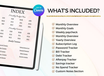 PLR Printable Budget Planner