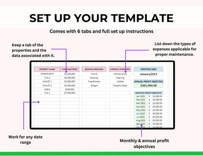 Landlord Rental Property Spreadsheet with MRR Rights