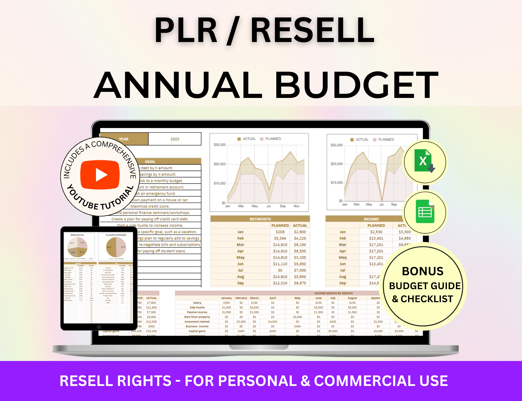 spreadsheet template, resell template, resell spreadsheet, resell google sheets, PLR planner, plr google sheets,