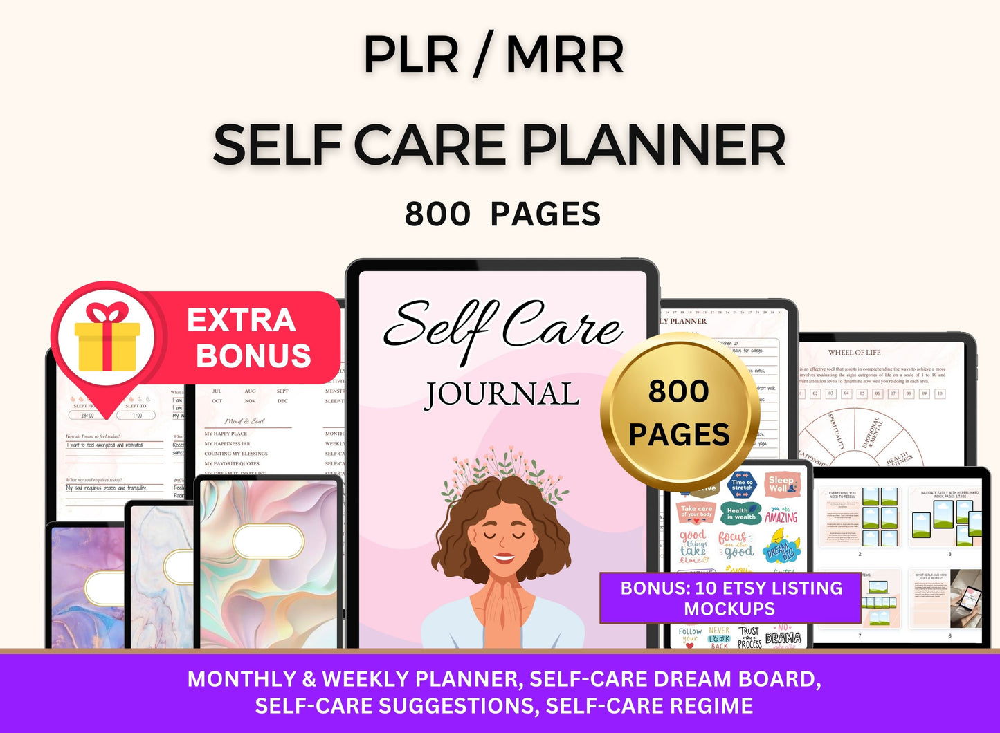 Self Care Mental Health Planner with Rights