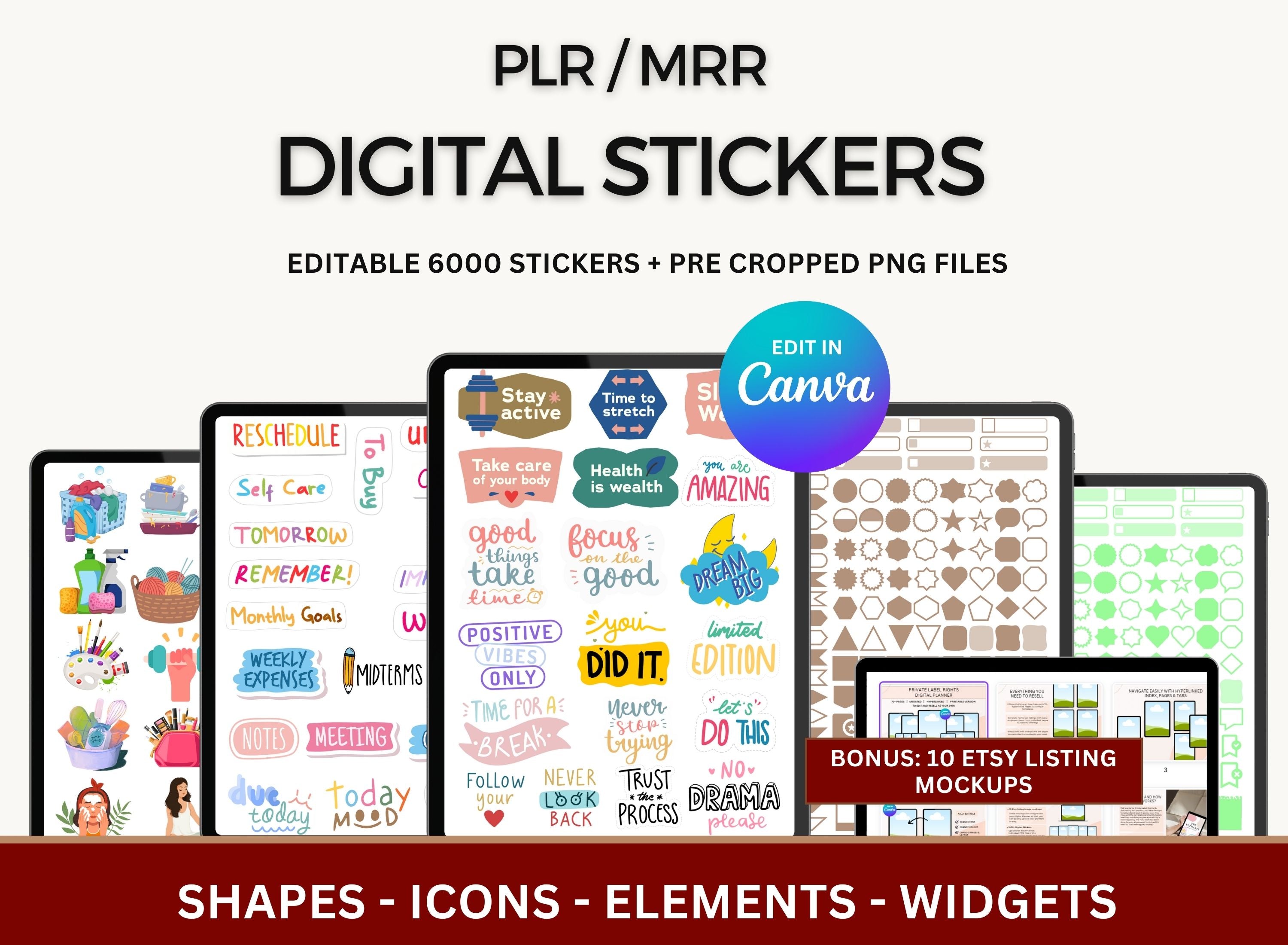 Digital Stickers, Planner Stickers, Digital Icons [ FREE GIFT ...