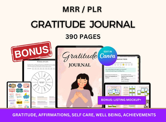 Gratitude Journal with MRR  Rights
