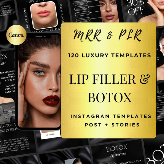 Premium Botox Lip Filler  Social Media Templates MRR