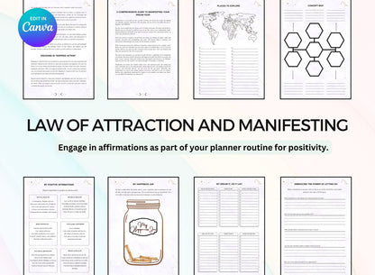 PLR Printables Manifestation Planner - Law of Attraction