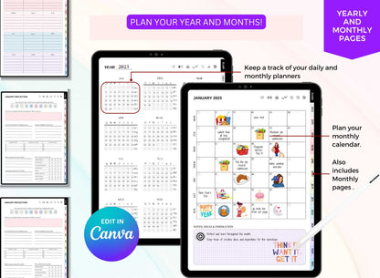 PLR Printables The Ultimate Planner - Health & Fitness, Wellness, Lifestyle, Productivity, Finance