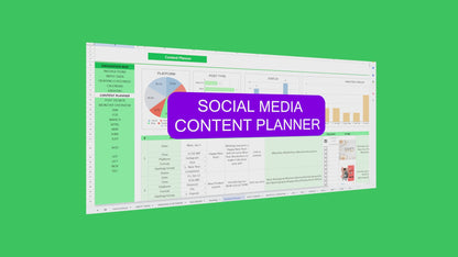 Social Media Content Planner Spreadsheet - MRR & PLR Rights