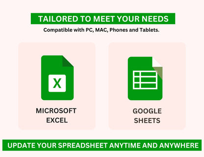 Personal Finance Budget Template in Excel and Google Sheets with MRR Rights