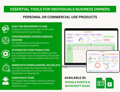 Personal Finance Budget Template in Excel and Google Sheets with MRR Rights